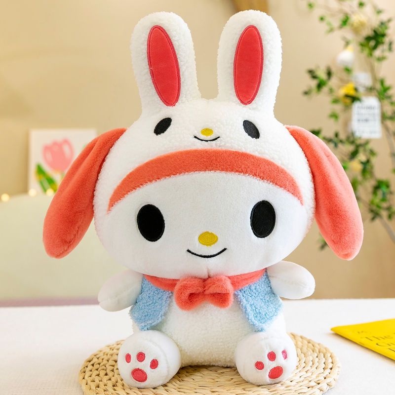 Thú Nhồi Bông Hình Cinnamoroll / Gấu Cinnamon / Thỏ Màu Trắng Dễ Thương Dùng Làm Quà Tặng Cho Bạn Gái Meilodi