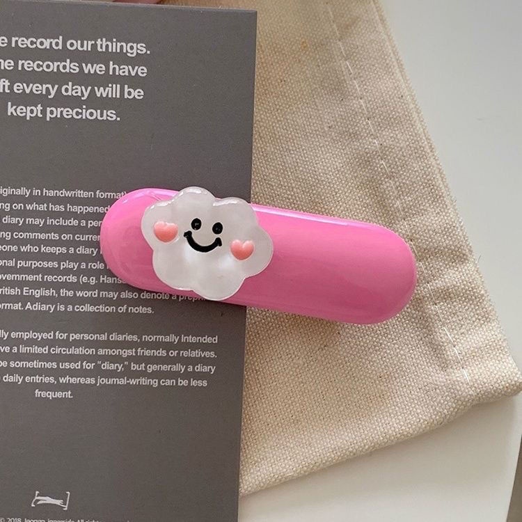 Kẹp Tóc Mái Ngang Trán Màu Hồng Ngọt Ngào Mới Cho Nữ