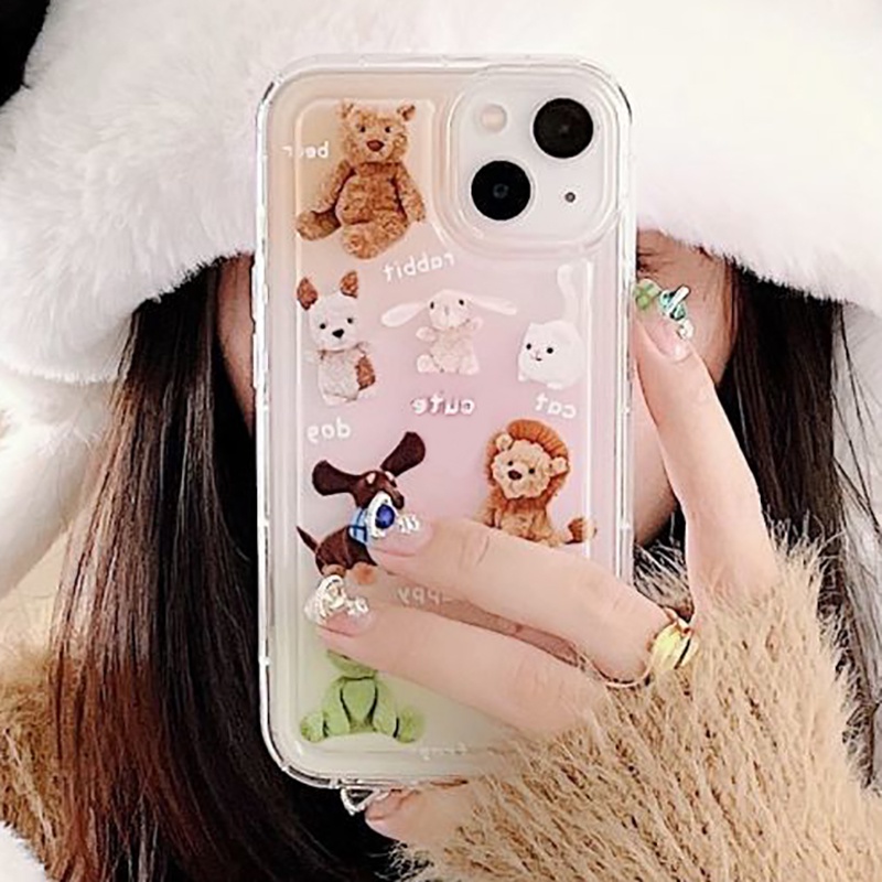 Ốp Điện Thoại Silicon TPU Mềm Trong Suốt Họa Tiết Dễ Thương Cho IPhone 14 13 11 12 Pro XS Max X XR 7 + 8 Plus