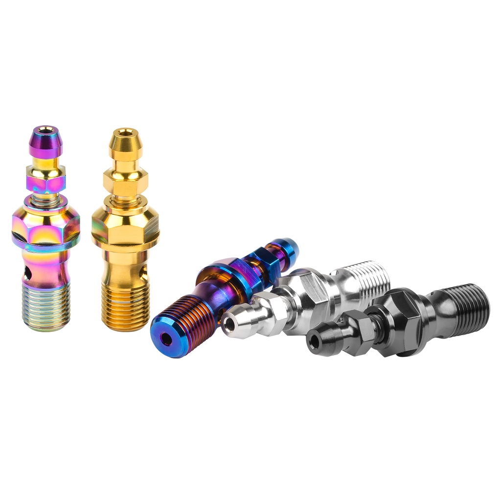 Bu lông và van xả Wanyifa Banjo chất liệu titan dạng kẹp phanh đơn M10x1.0 /1.25mm