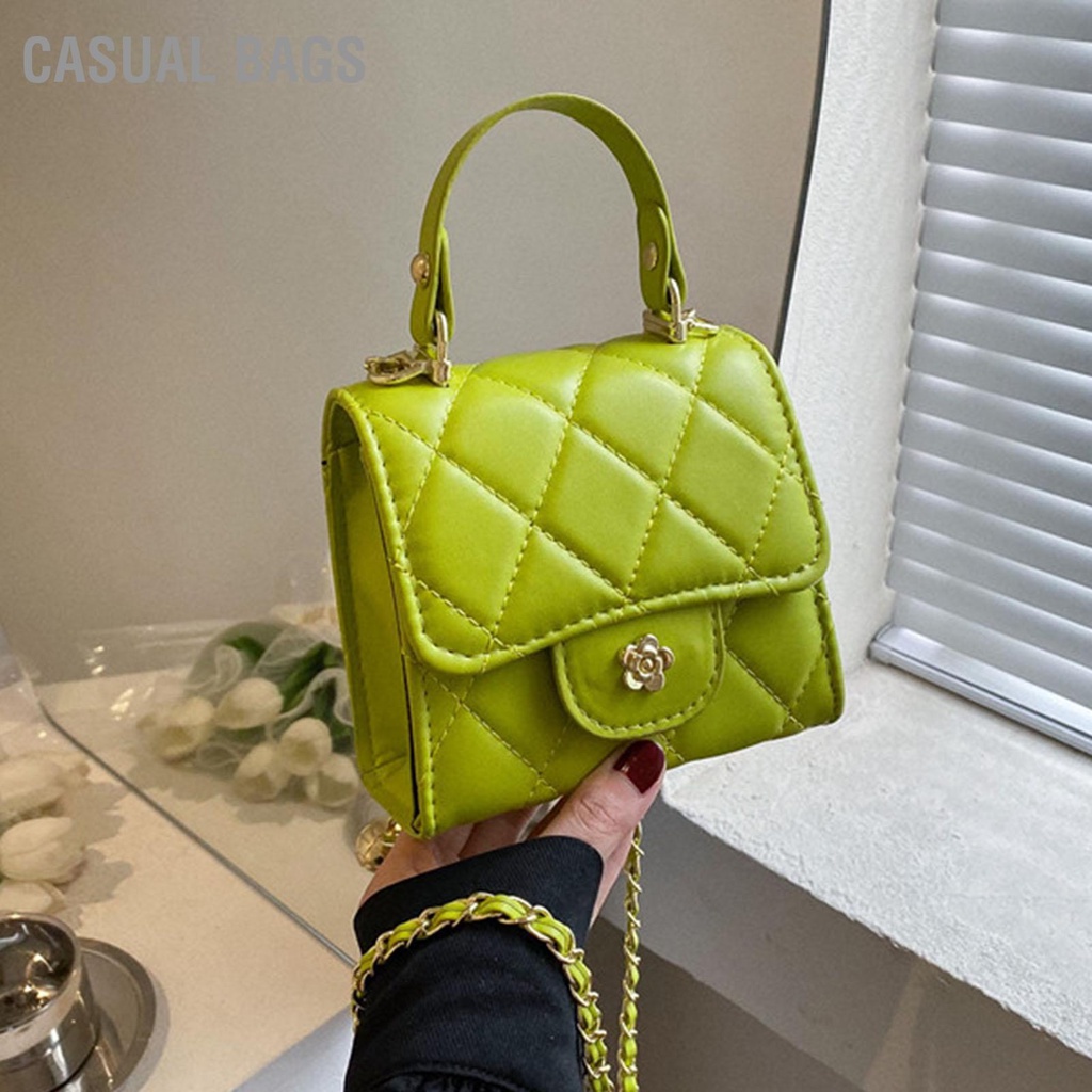 Có hàng sẵn Casual Bags Túi Xách Tay Đeo Vai Dây Xích Họa Tiết Kim Cương PU Ví Nữ Cho Tiệc Du Lịch