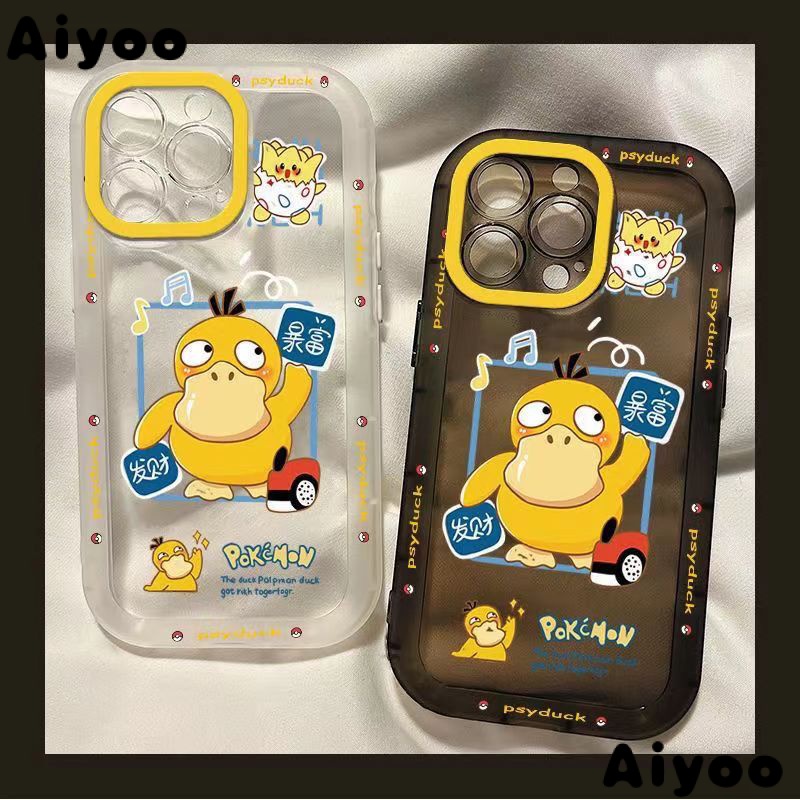 ✅Ốp Điện Thoại Mềm Màu Trong Suốt Hình Chú Vịt 7 Chấu Cho iPhone 14 / 13pro 12promax 11 xr