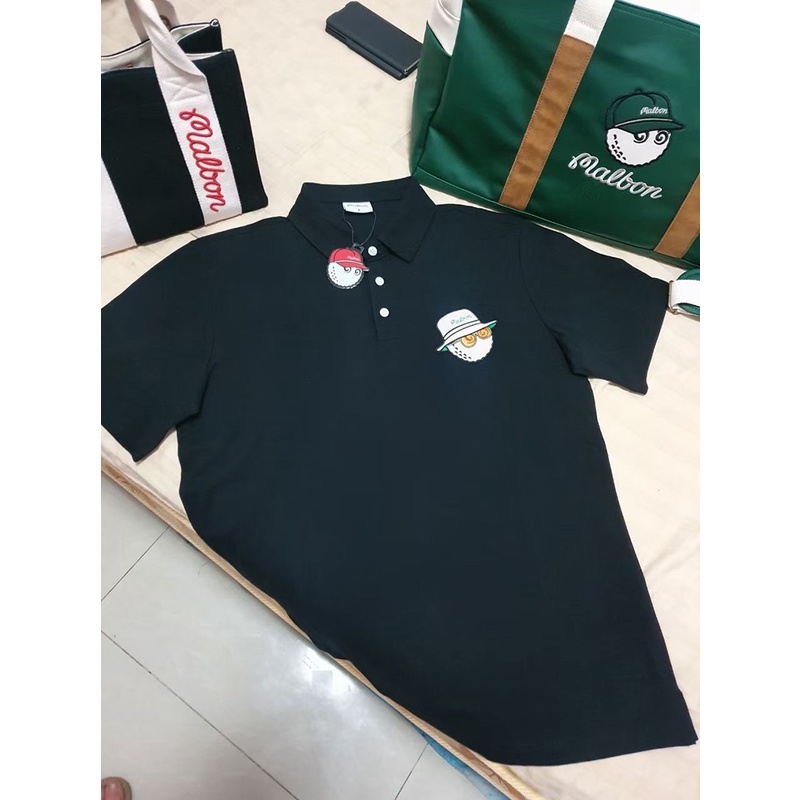 Áo polo Thể Thao In Họa Tiết MALBON Golf Giản Dị Thời Trang Mùa Hè Dành Cho Bạn Nam