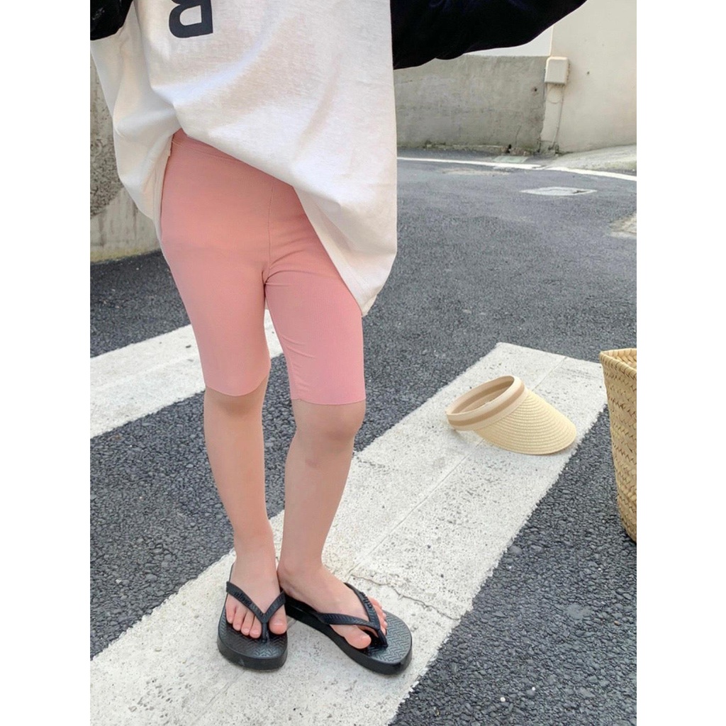 Quần legging lửng bé gái HELLO QG370 sz 90-140, legging gân co dãn thoải mái, thời trang hè siêu xinh cho bé