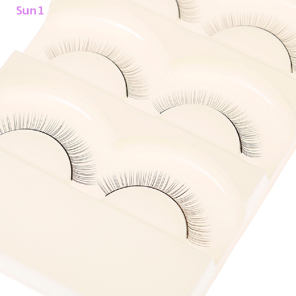 Sun1> 5 Pairs Training Practice Eyelash Extension Self Practise False Strip Lashes well