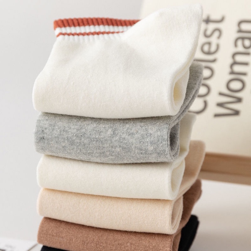 Vớ Thể Thao Cổ Thấp Kẻ Sọc Màu Sắc Ngẫu Nhiên Thoáng Khí Thời Trang Cho Nữ