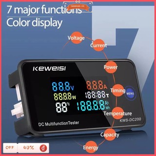 Đồng hồ đo công suất điện dc 0-200v kws có màn hình led 0-100a