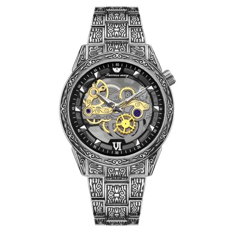 Đồng hồ nam chống nước chính hãng đẹp máy nhật cao cấp dây thép dây kim loại Thời trang Màu vàng đồng hồ đeo tay nam