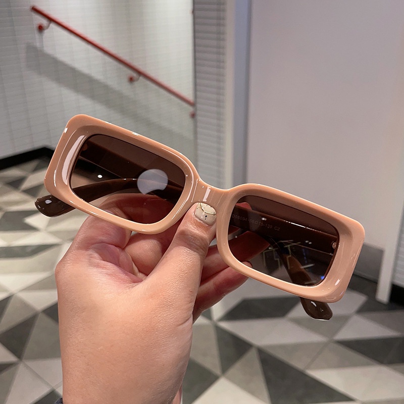 Kính Mát Gọng Vuông Nhỏ Hình Chữ Nhật Thời Trang Cho Nam Nữ