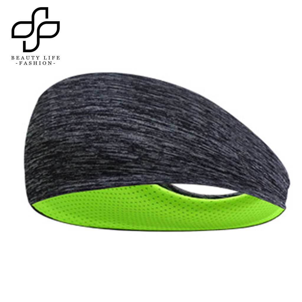 Beautylifefashion Băng Đô Thể Thao Kẻ Sọc Màu Trơn Hấp Thụ Ẩm Nhanh Nhẹ Đa Năng