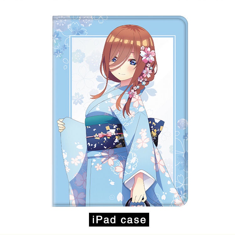 Bao Da Máy Tính Bảng Có Túi Khí Gập Ba Khúc Hình Nakano Miku iPad gen10 mini 1 / 2 / 3 / 4 / 5 / 6 10.2 gen 7 8 9 air 3 4 5 20 / 21 / 22 pro 11 Ốp