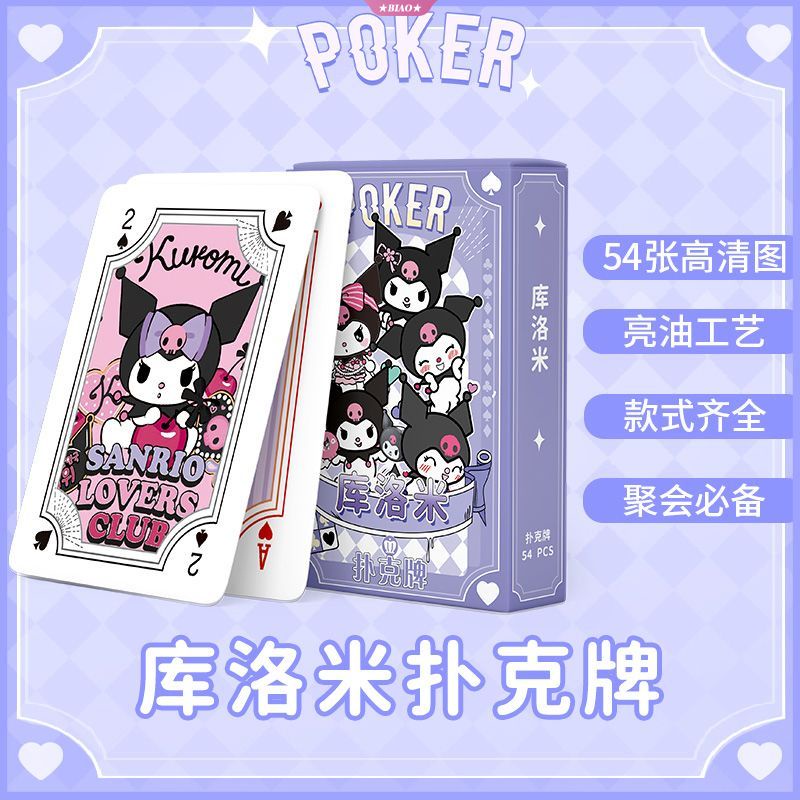 Bộ Thẻ Bài Trò Chơi Hình Hello Kitty Kuromi My Melody Cinnamoroll