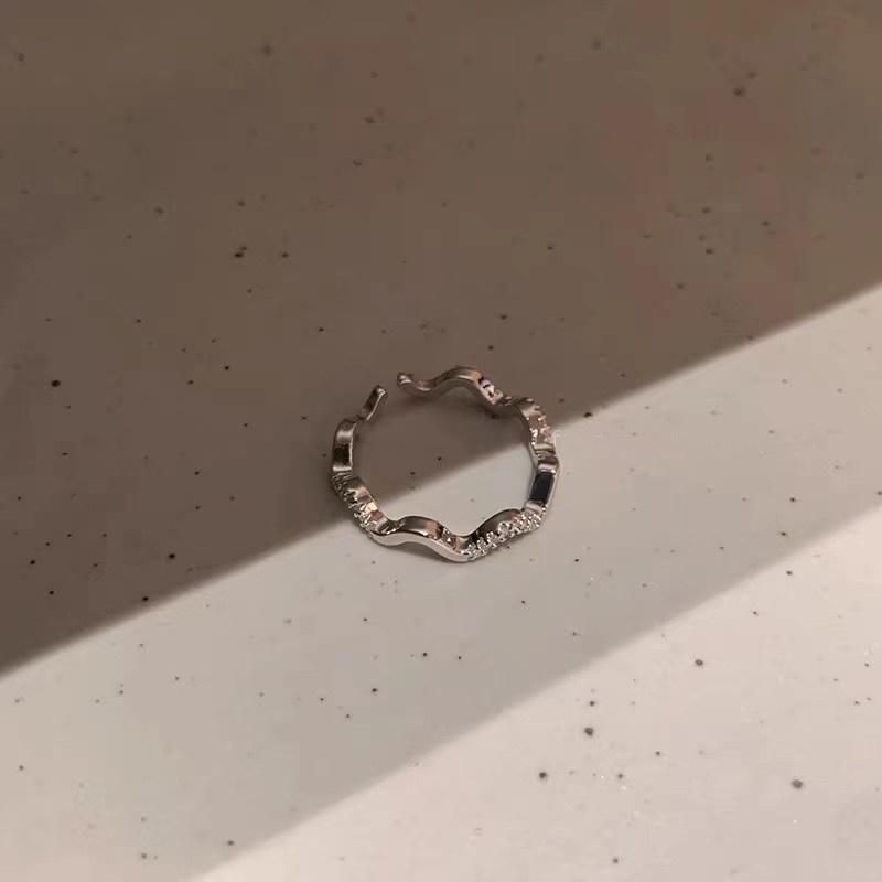 Nhẫn Hở Gợn Sóng Có Thể Điều Chỉnh Thời Trang Mới 2023