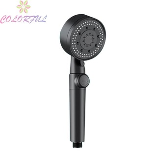 【COLORFUL】Durable Shower Head Bathroom Accessory 5 Mode Adjustable High Pressure