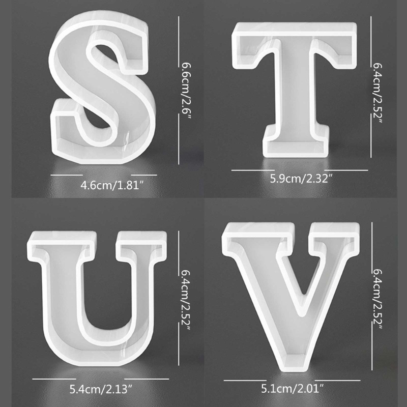 Khuôn Silicone Làm Móc Khóa Hình Chữ Mojito