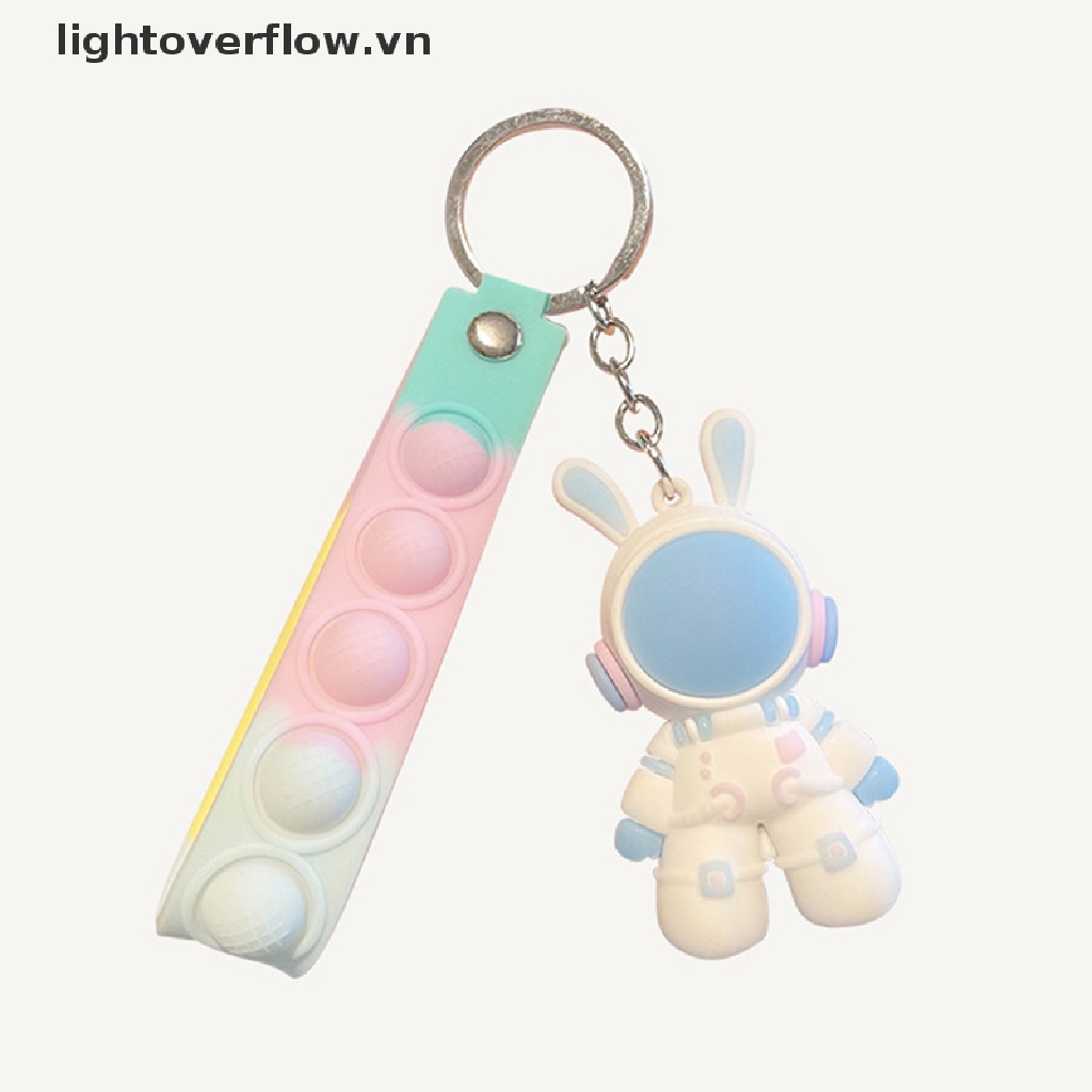 [lightoverflow] Móc Khóa Hình Thỏ Phi Hành Gia Hoạt Hình Trang Sức Xe Hơi [VN]