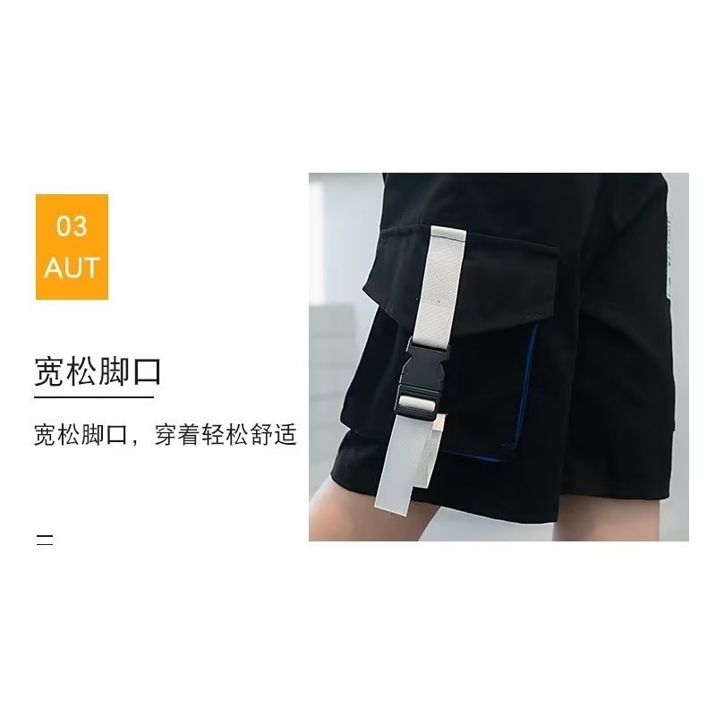 Quần Đùi Cotton Dáng Rộng Có Túi Dành Cho Bé Trai