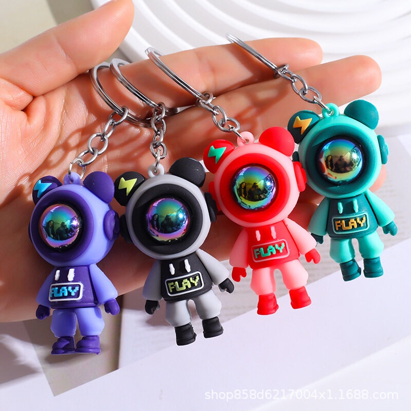 Móc Khóa Hình Gấu / Phi Hành Gia / Gấu Hoạt Hình Nhiều Màu Dễ Thương