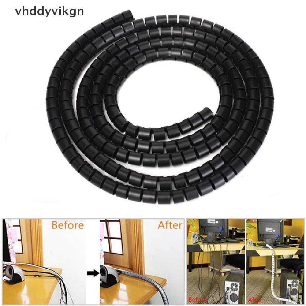 Cuộn Dây Cáp VHDD 1m 10 / 25mm Chất Lượng CaoỐng Bọc Bảo Vệ Dây Cáp Hình Xoắn Ốc Linh Hoạt Tái Sử Dụng ĐượcMáy Hút Bụi Spir Spir