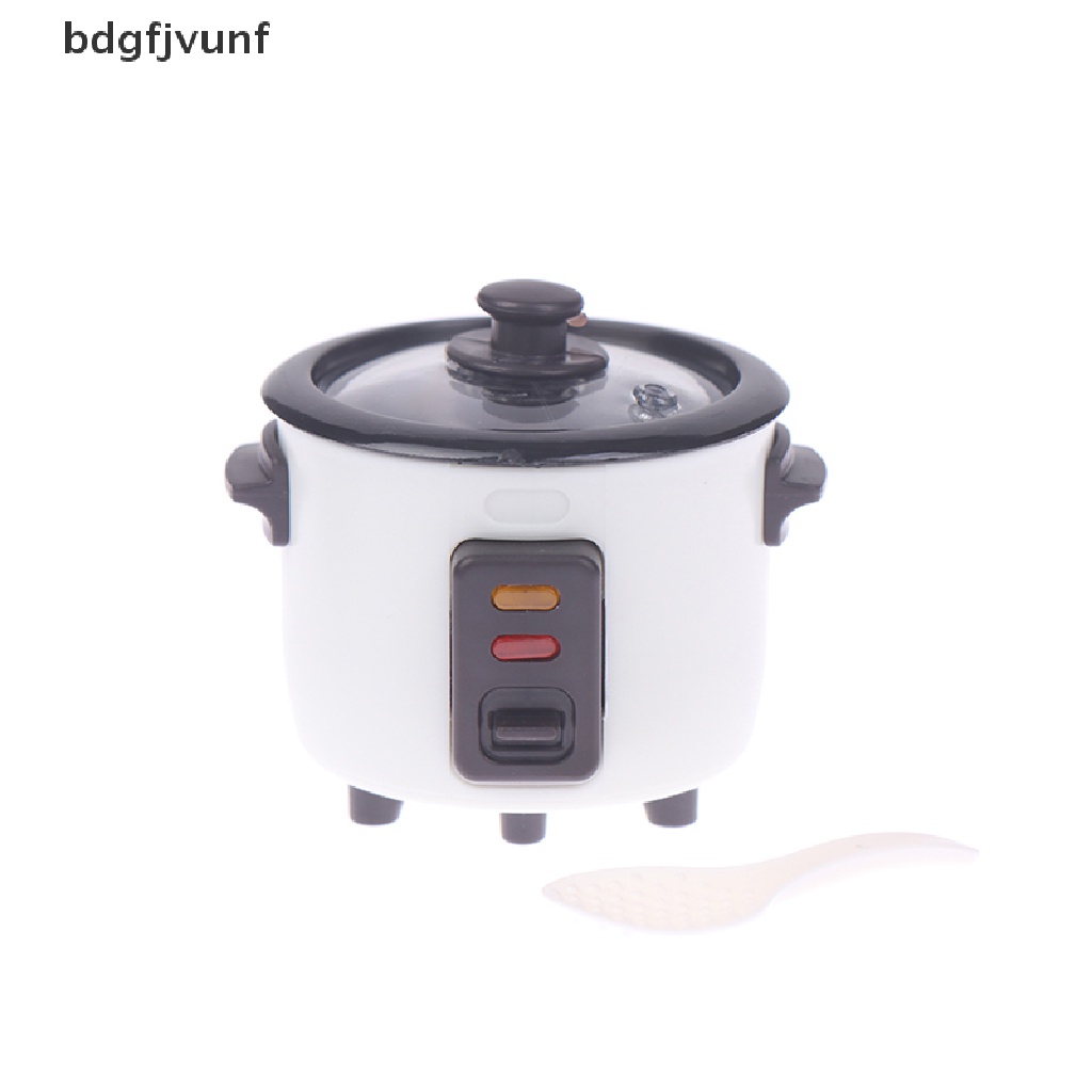 Nồi Cơm Điện / Muỗng Cơm Mini Tỉ Lệ 1: 12 Dùng Trang Trí Nhà Búp Bê