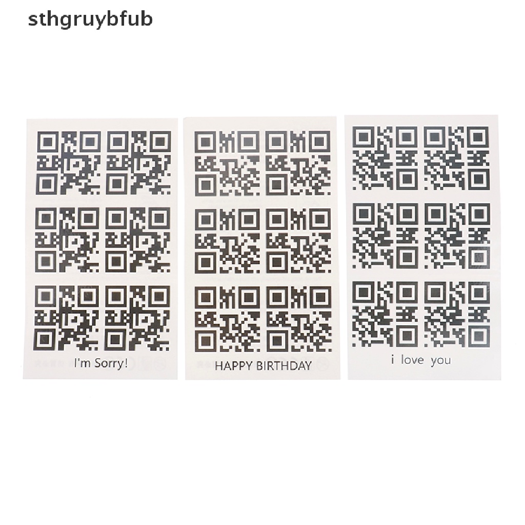 Hình Xăm Dán Tạm Thời Chống Nước Hình Mã QR STHB Sáng Tạo
