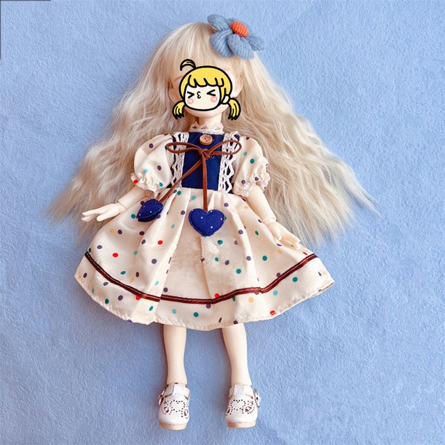 Mới Đầm Xòe Phong Cách lolita Xinh Xắn Cho Búp Bê 1 / 6 28cm