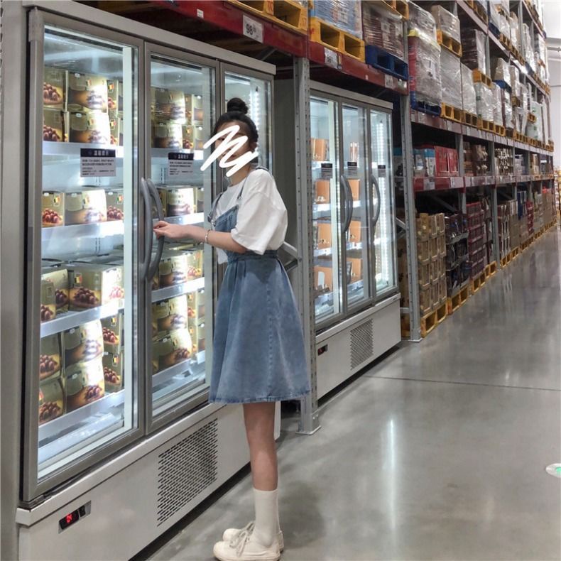 Jiashucheng Đầm Yếm Denim Thời Trang Xuân Hè Nhật Bản Dành Cho Bé