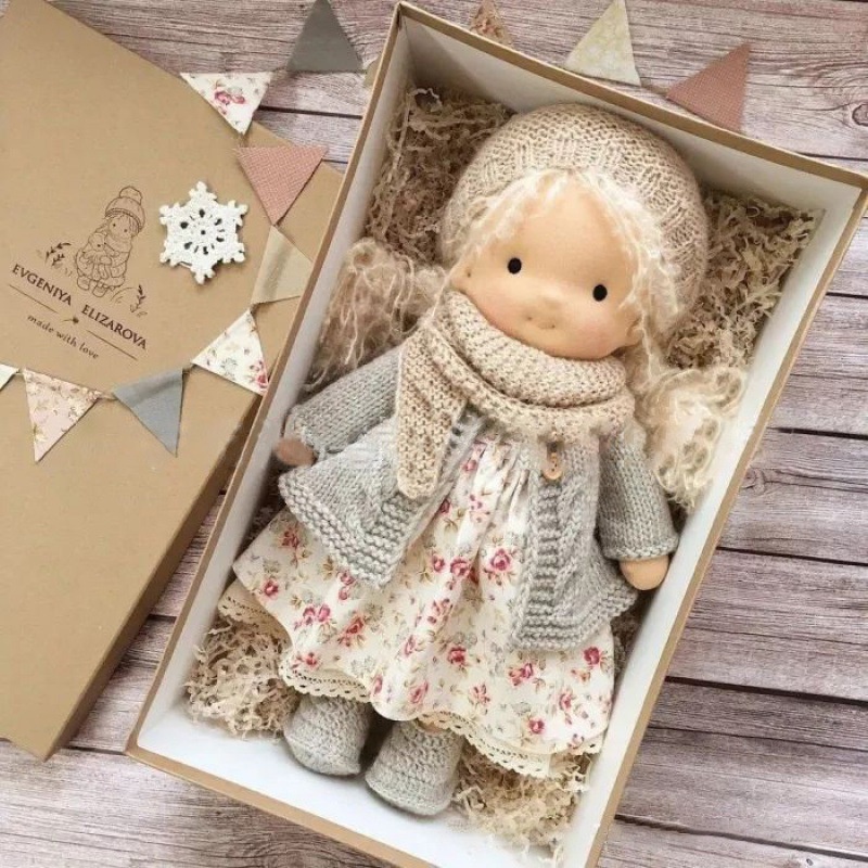 Búp Bê Nhồi Bông Mềm Mại Waldorfs Tóc Xoăn Đáng Yêu Dành Cho Bé Gái Mới