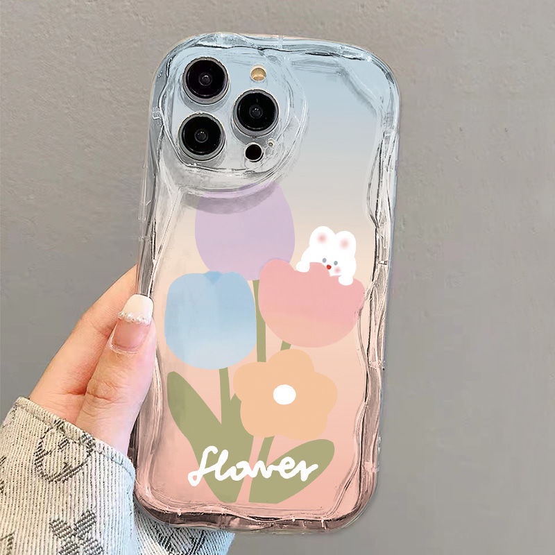 ✅Ốp Điện Thoại Mềm Trong Suốt Chống Sốc Hình Hoa Tulip Cho iPhone14 / 13promax 12 / 11 7 / 8p xs / xr Bộ Đồ Chơi EP1R