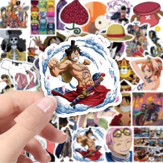Bộ 60 100 sticker hoạt hình one piece dán trang trí vali / máy tính chống thấm nước 60 100