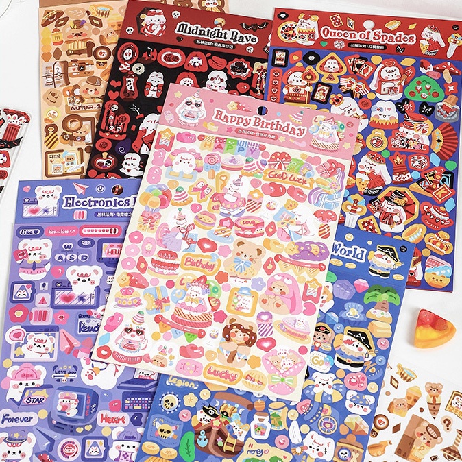Idako Sticker Law of the Jungle Series Hoạt Hình Dễ Thương Thú Cưng Dễ Thương SS498