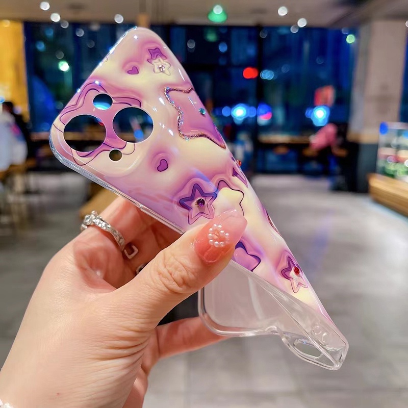 Dễ Thương Ốp Điện Thoại Mềm Họa Tiết Hoạt Hình Đính Đá Cho samsung galaxy s23 ultra plus s23 + s23ultra
