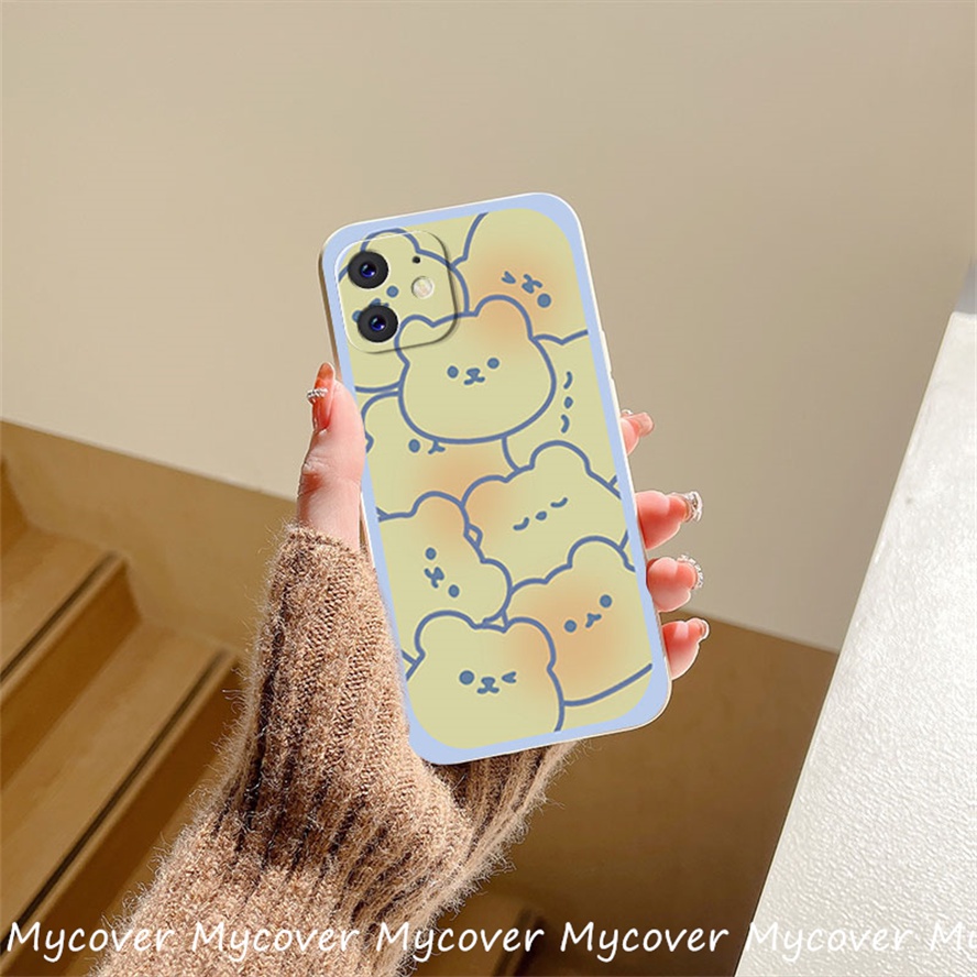 Ốp Điện Thoại Silicon Họa Tiết Thỏ / Gấu Dễ Thương Dành Cho iPhone 14 13 12 11 Pro Max X XR Xs Max 6 7 8 Plus
