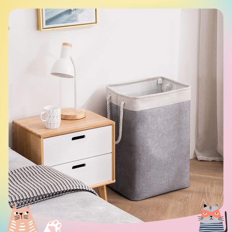 Giỏ đựng quần áo/ túi đựng đồ, quần áo gấp gọn/ túi đựng đồ có khung gắn cố định