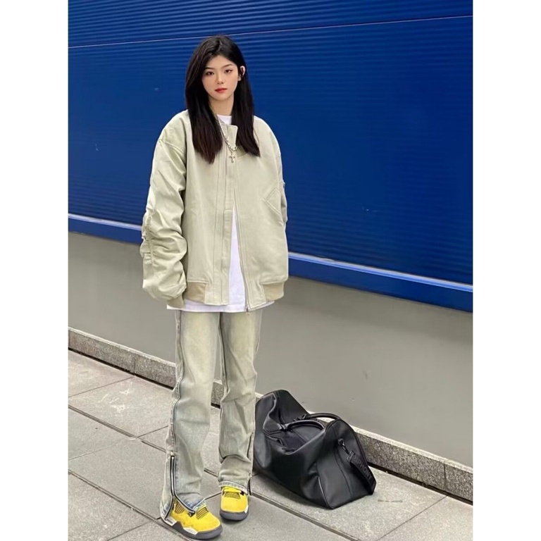 Áo Khoác Bóng Chày Dáng Rộng Thiết Kế Mới Thời Trang Mùa Xuân Thu Theo Phong Cách Mỹ Cho Nữ