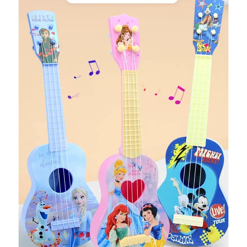 Đàn Ukulele Đồ Chơi Họa Tiết Hoạt Hình Disney Dễ Thương Cho Bé