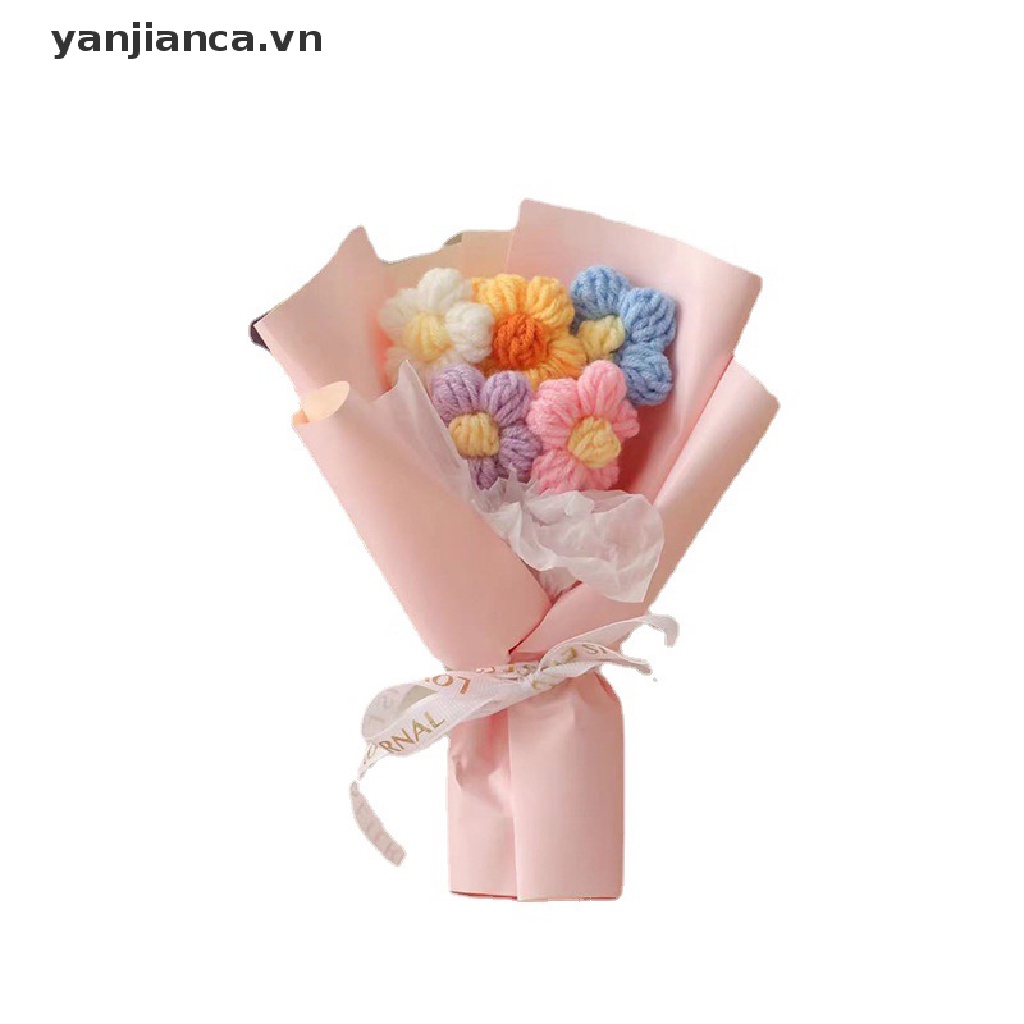 Yanca Bó Hoa Giả Đan Len Bằng Tay Trang Trí Tiệc Cưới / Ngày Cưới