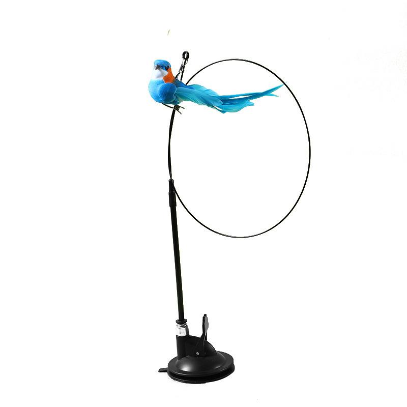Cần Câu Mèo 80cm Hình Chim Bồ Câu/Lông Vũ Kèm + Đế Hít DC80 MiluPaPa