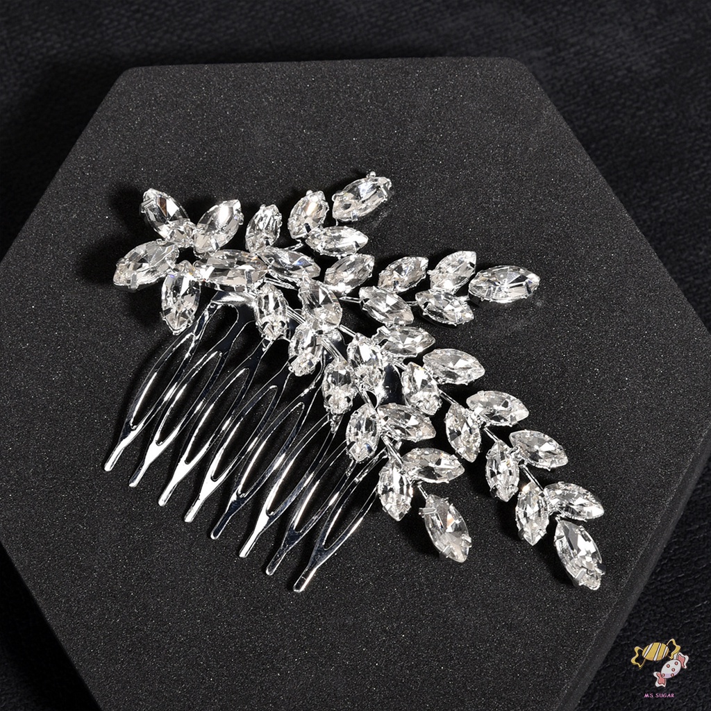 YADORNOS Lược Cài Tóc Hình Vương Miện Đính Đá Kính Lấp Lánh Cho Cô Dâu