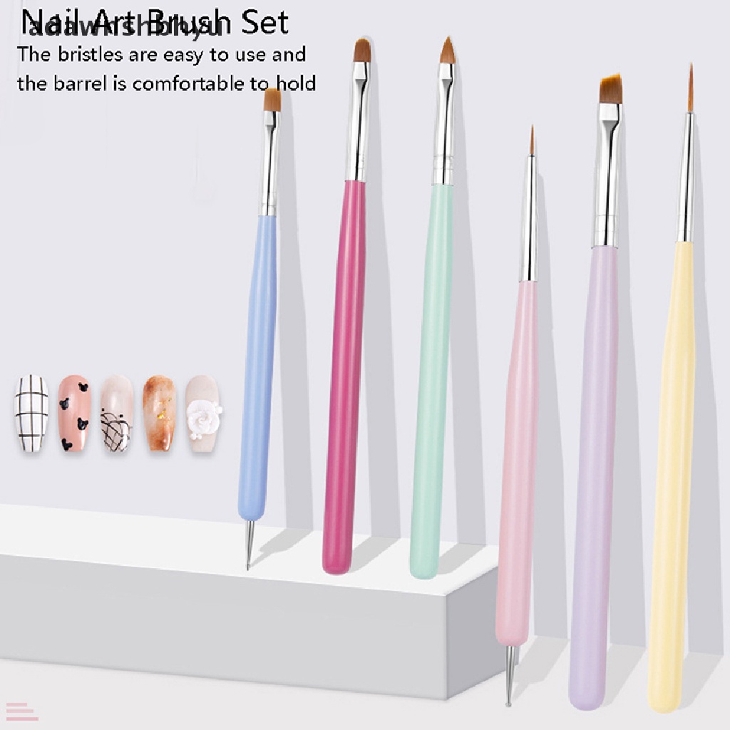 Cọ Vẽ Trang Trí Móng Tay Đầu Tròn Bằng Kim Loại Chuyên Dụng