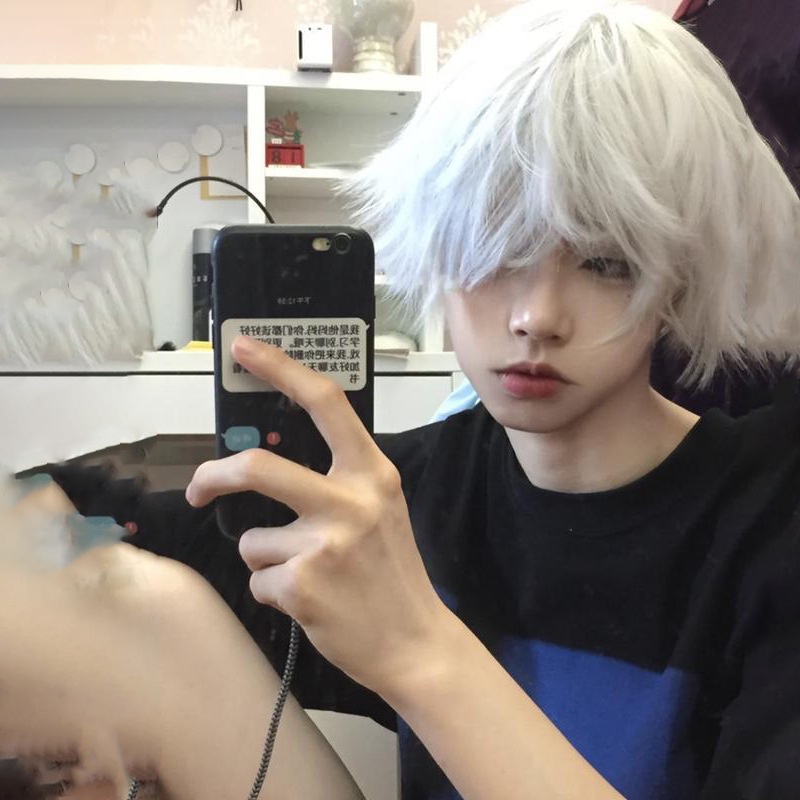 Bộ Tóc Giả Ngắn Thẳng Tự Nhiên Phủ Toàn Diện Hóa Trang Nhân Vật Hoạt Hình Cho Nam & Nữ