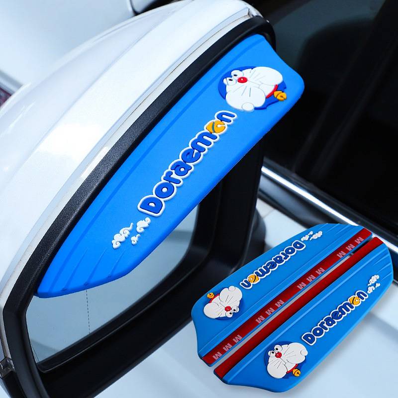 Car Rearview Mirror Rain Block Board Side Window Deflector Door Handle/Knob Stickers Car Door Bumper Strip Stickers Cartoon Anti-Scratch Strip Scratch-Resistant Stickers F0Fx