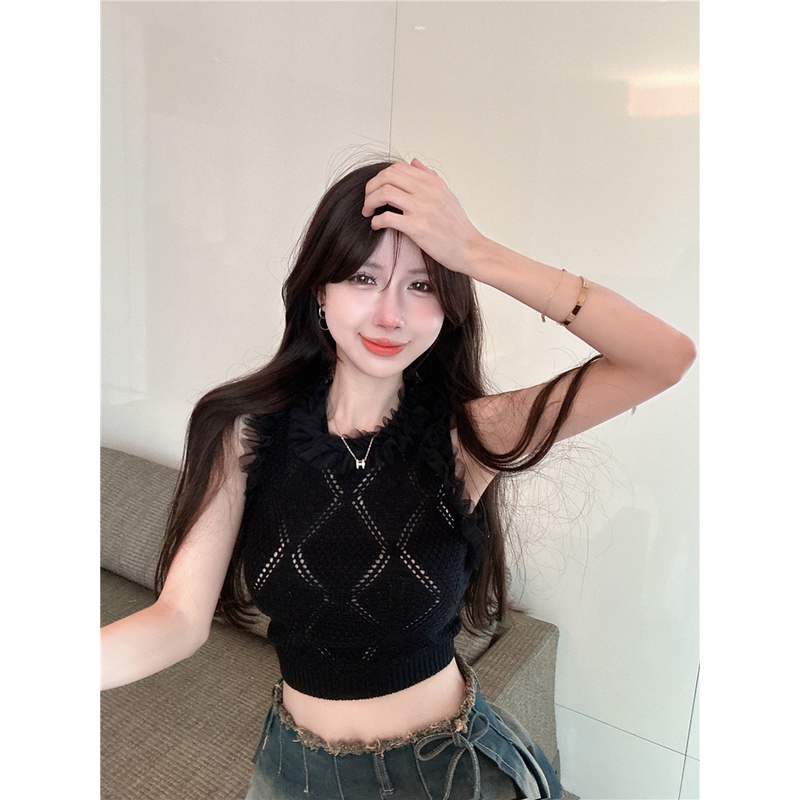 NRVP Áo Tank Top Màu Sắc Đơn Giản Thoải Mái Quyến Rũ Cho Nữ