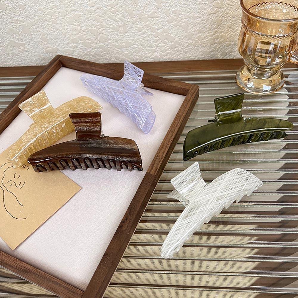 Kẹp Tóc Đuôi Ngựa Họa Tiết Kẻ Sọc Caro Phong Cách Hàn Quốc Thanh Lịch