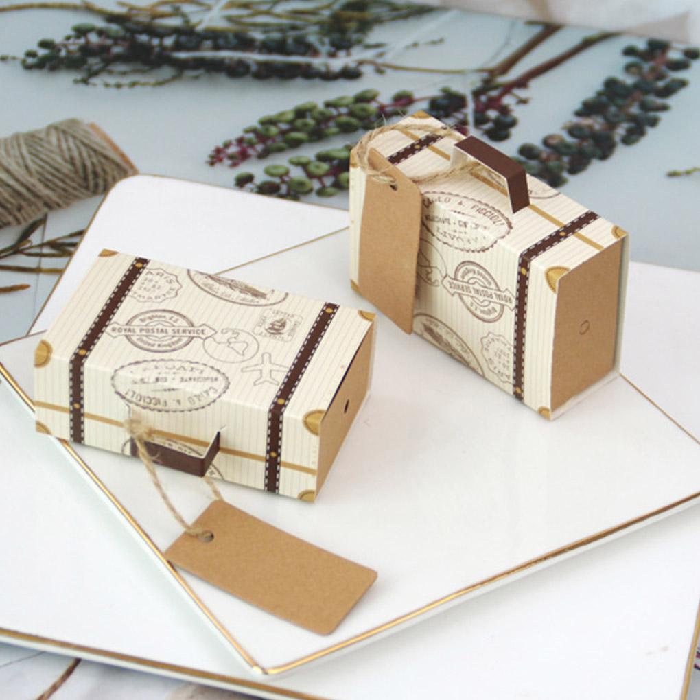 Set 50 Hộp Giấy Đựng Kẹo Hình Va Li Mini Ốp