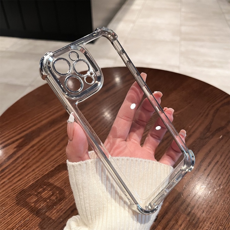 Ốp Điện Thoại iPhone 11 12 13 14 Pro max 14 plus case ốp lưng iphone 14 13 12 11 promax plus Trong Suốt Mạ Viền Sang Trọng Chống Sốc Chống Rơi Cho iPhone 14 Promax 13 12 11 Pro Max
