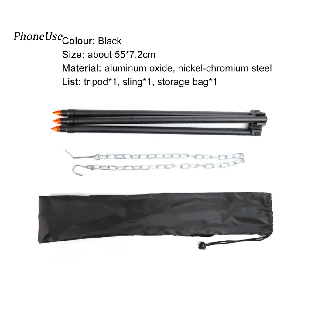 Chân Đế Ba Chân PU Bonfire Chống Trượt Chống Gỉ Dùng Nấu Ăn Cắm Trại Ngoài Trời