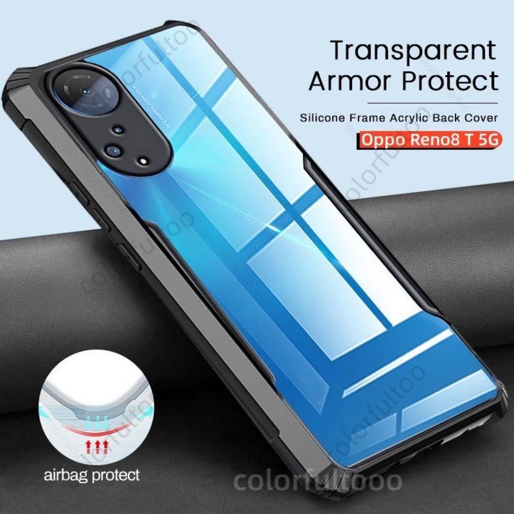 Ốp Điện Thoại TPU Acrylic Trong Suốt Chống Sốc Cho Oppo Reno8 T 8T 8 pro plus 8Z 8Lite Reno8T Reno8pro 4G 5G