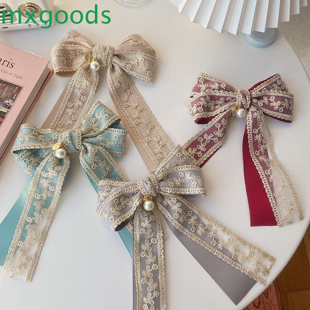 Kẹp Tóc Hình Nơ Đính Ngọc Trai Giả Thời Trang Cho Nữ