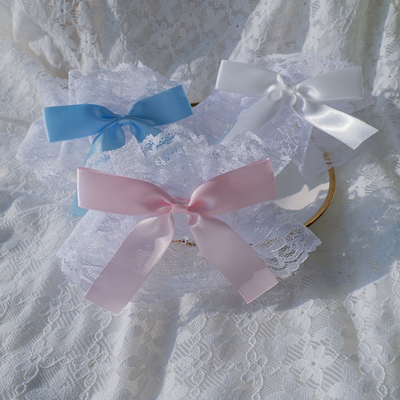 Brroa Vòng Tay Ren Trang Trí Nơ Xếp Ly Giả Cho Nữ